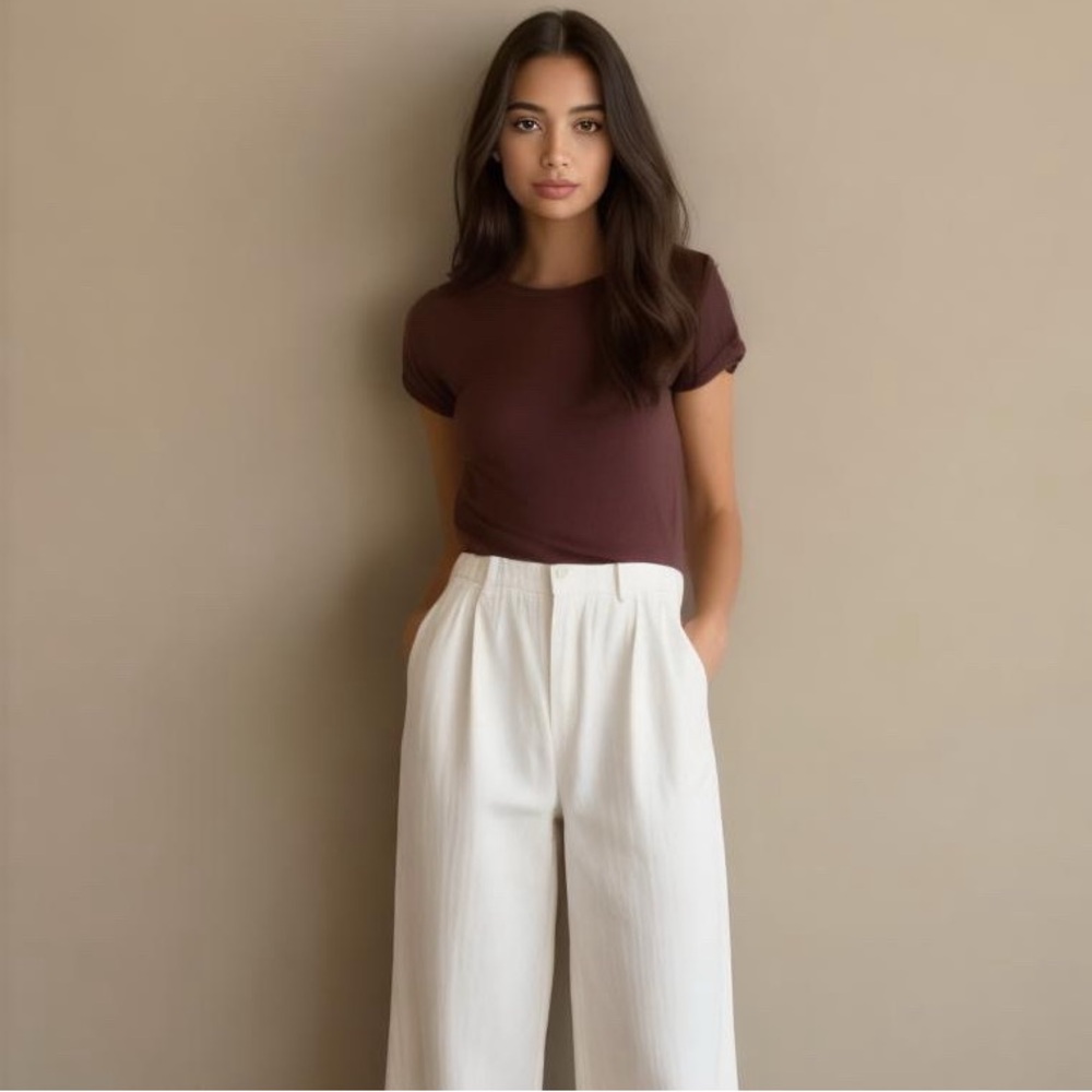 Aritzia Wilfred Reve Boxy Fit Lace Tee Size XXS